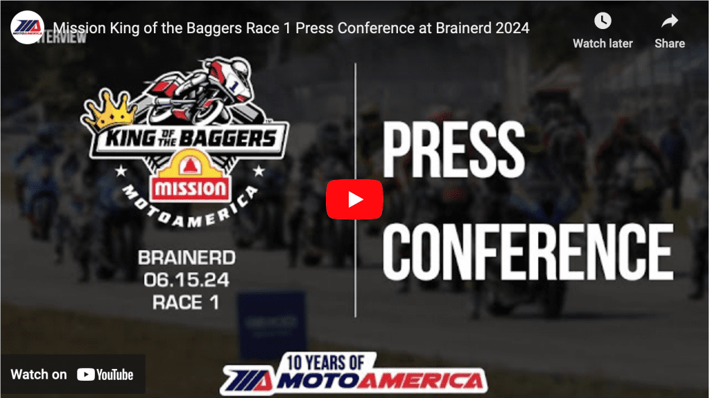Read more about the article Video: Mission King Of The Baggers Race One Press Conference From Brainerd International Raceway